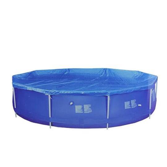 18ft. Apertured Round Swimming Pool Cover with Rope Ties